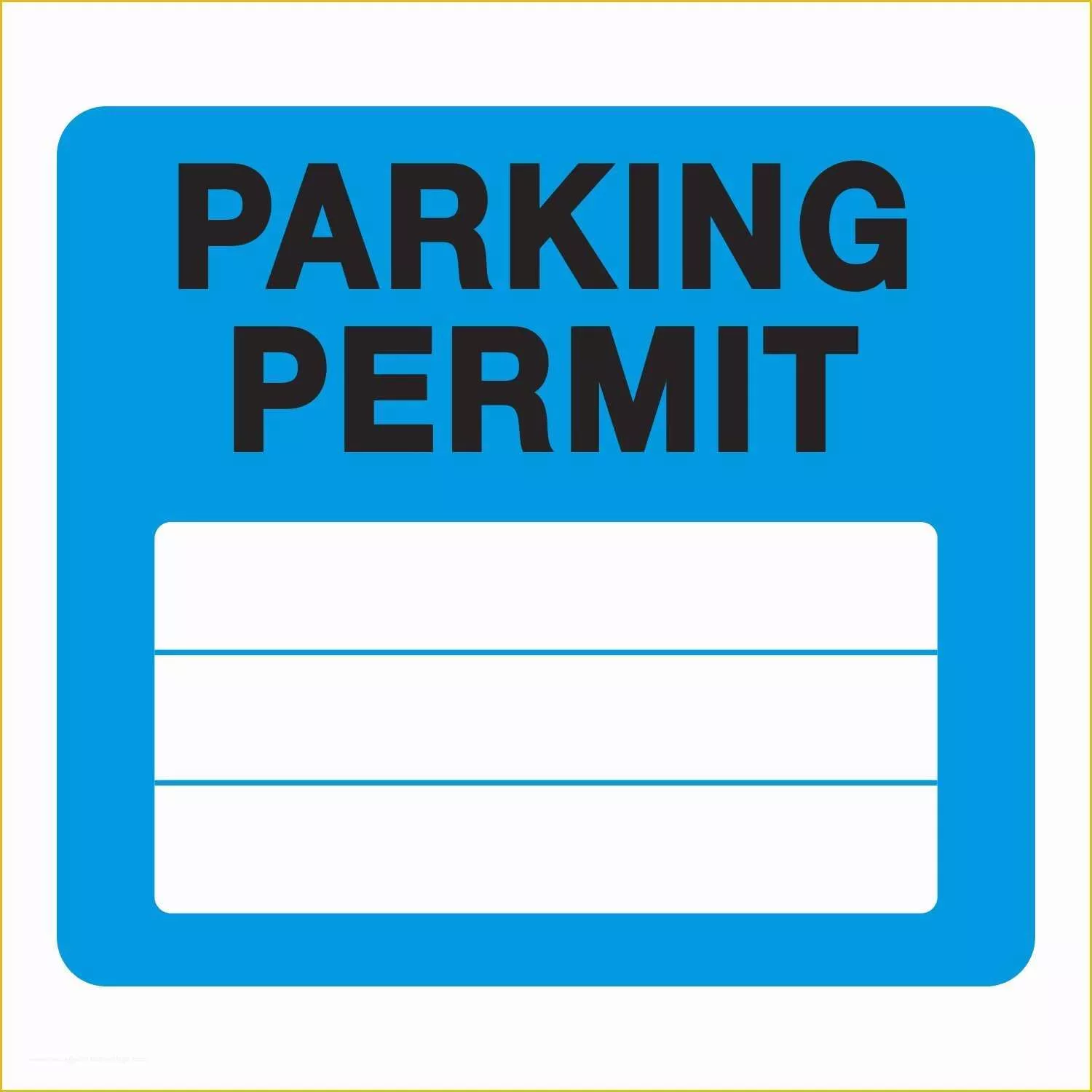 Free Parking Permit Template Download Of Milcoast Parking Permit Pass Stock Static Cling Non