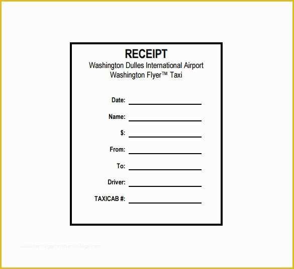 Free Parking Receipt Template Of 21 Taxi Receipt Templates Pdf Doc