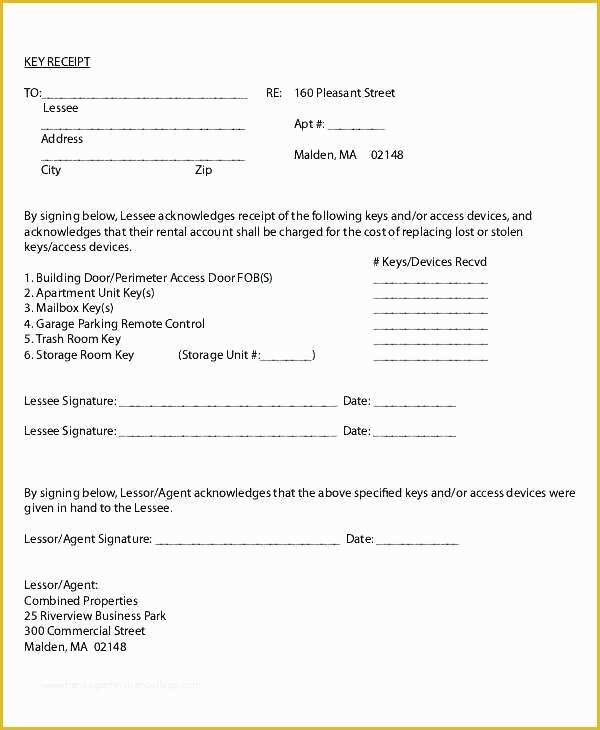 Free Parking Receipt Template Of House Rent Contract