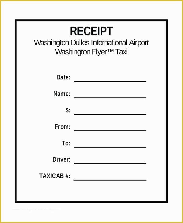 Free Garage Receipt Template