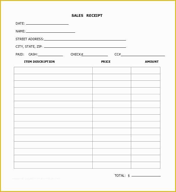 Free Parking Receipt Template Of Sale Receipt forms – Emmamcintyrephotography
