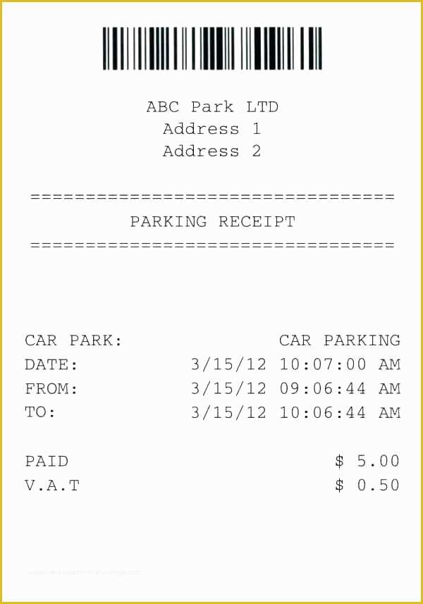 Free Parking Receipt Template Of Words Template – iso Certification