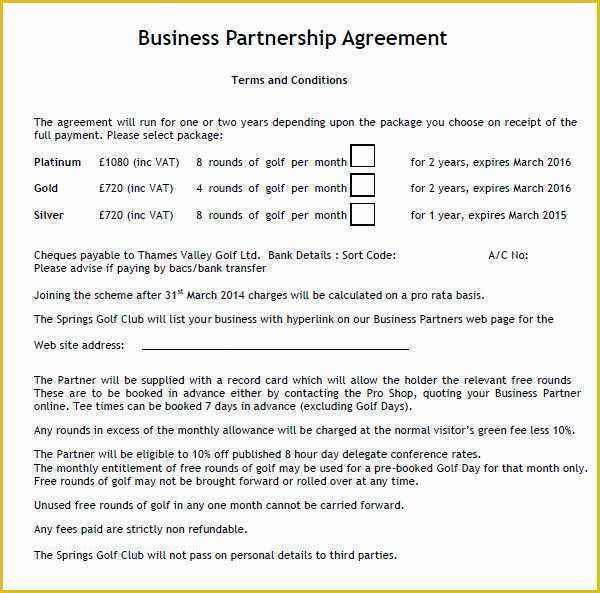 Free Partnership Agreement Template Of 11 Sample Business Partnership Agreement Templates to