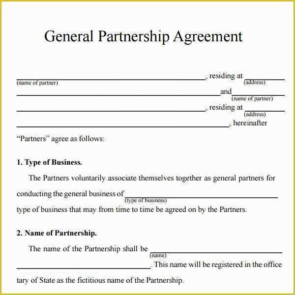 Free Partnership Agreement Template Of 16 Partnership Agreement Templates