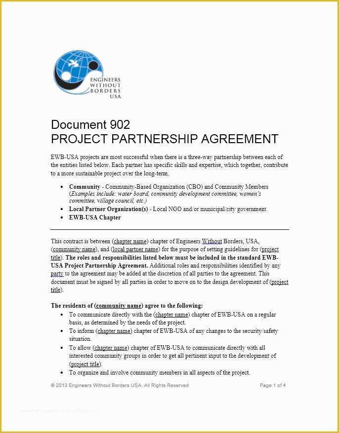 Free Partnership Agreement Template Of 40 Free Partnership Agreement Templates Business