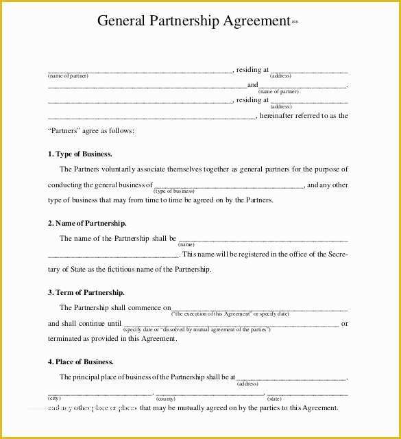 Free Partnership Agreement Template Word Of Partnership Agreement Template 11 Free Word Pdf