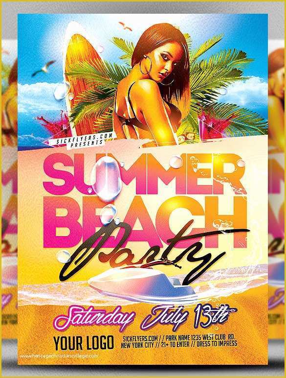 Free Party Flyer Templates Of 27 Amazing Psd Beach Party Flyer Templates