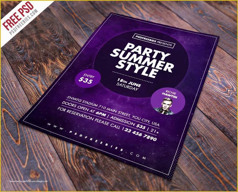 Free Party Flyer Templates Of Free Flyer Templates Psd From 2016 Css Author