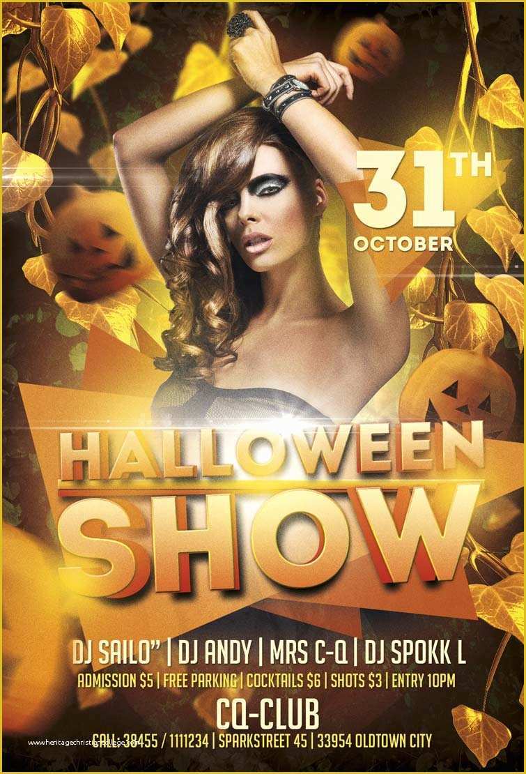 Free Party Flyer Templates Of Free Halloween Show Flyer Template