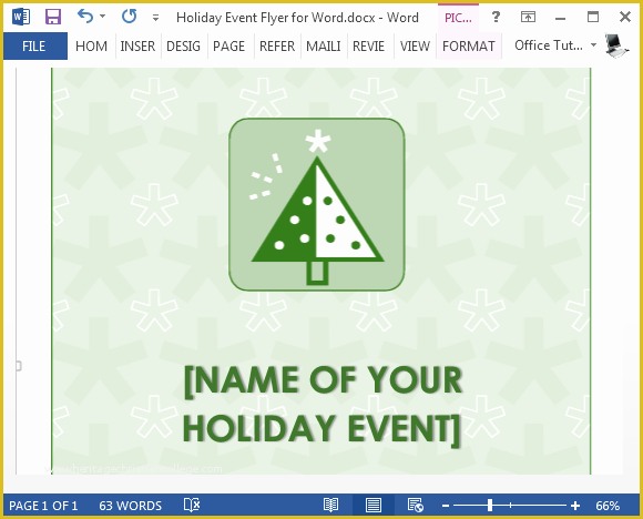 Free Party Flyer Templates Word Of Free Holiday Flyer Template for Word