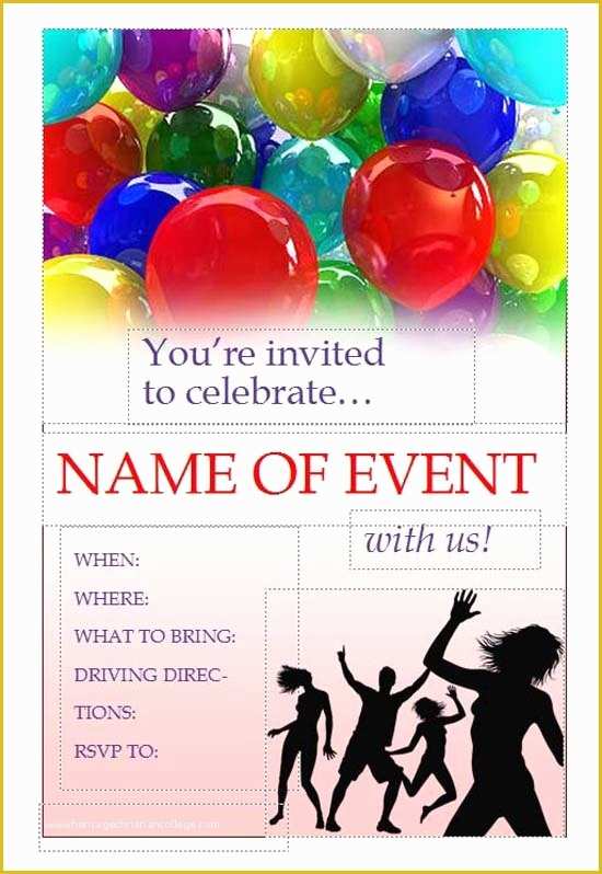 Free Party Flyer Templates Word Of Free Printable Flyer Templates