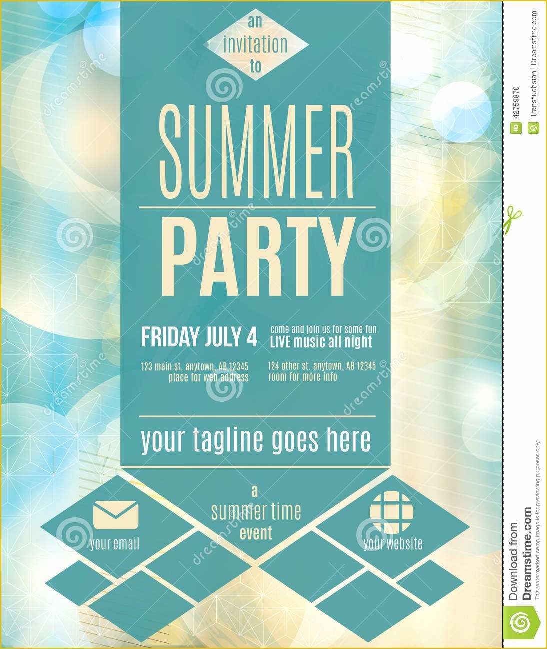 Free Party Flyer Templates Word Of Modern Style Summer Party Flyer Template Download From Ov