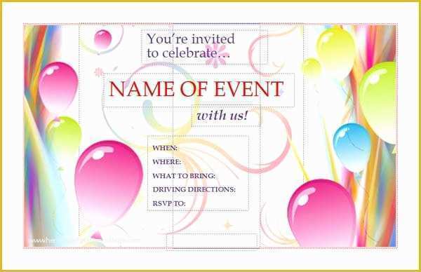 Free Party Flyer Templates Word Of Template for Invitation Flyer Free event Templ