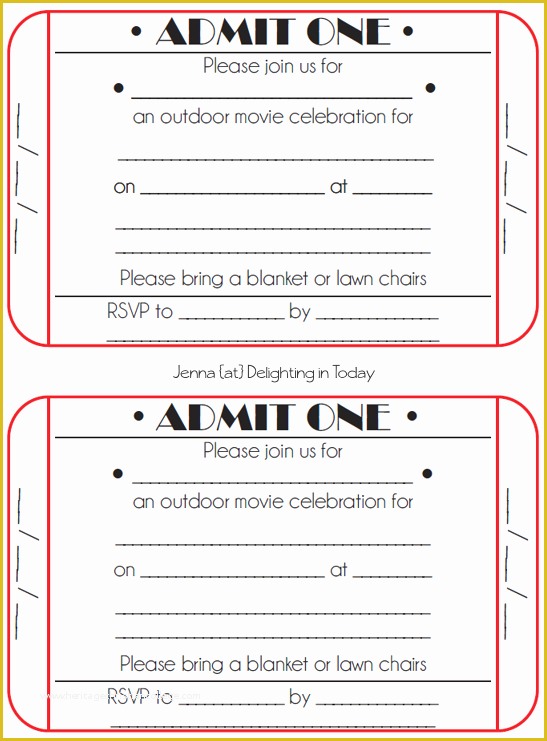 Free Party Ticket Template Of 8 Best Of Free Printable Ticket Invitation Free