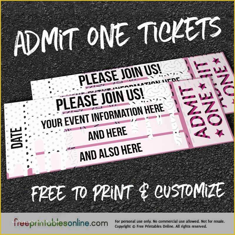 Free Party Ticket Template Of Drip Drop Admit E Ticket Template