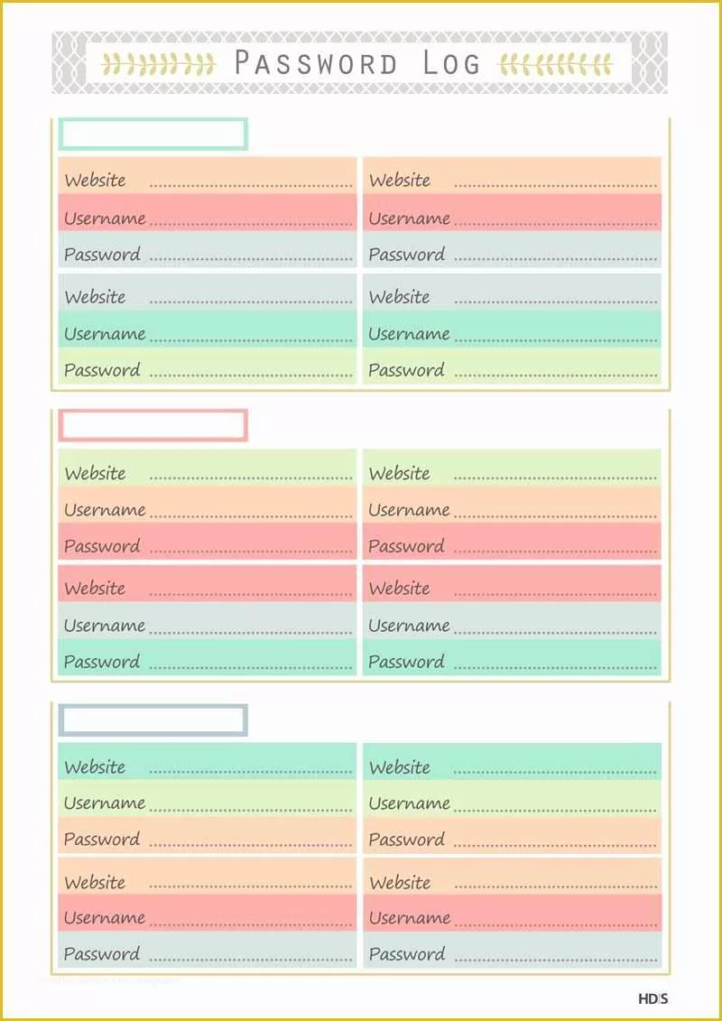 Free Password Keeper Template Printable Of Free Password Log Printable Password Tracker Password