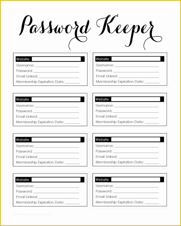 Free Password Keeper Template Printable Of Free Printable Family Planner the Girl Creative