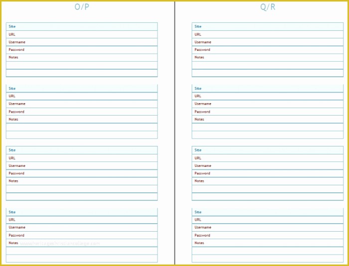 Free Password Keeper Template Printable Of Password organizer Printable … Free for You Petals to Picots