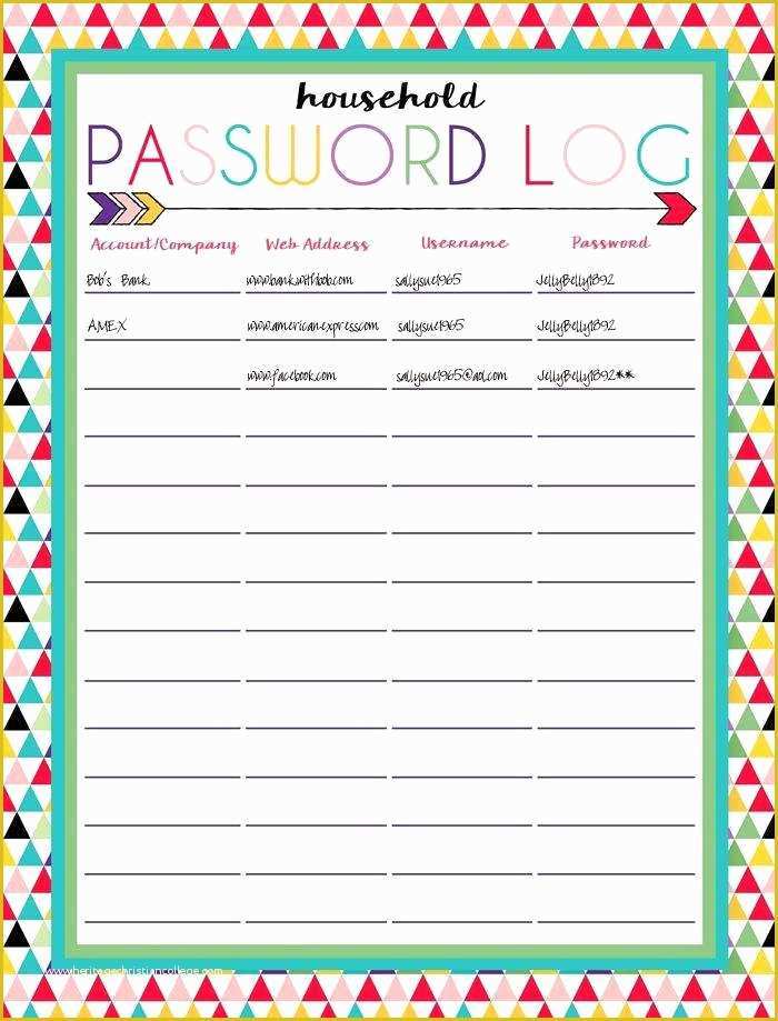 Free Password Template Of 13 Inspirational Password Log Template Pdf