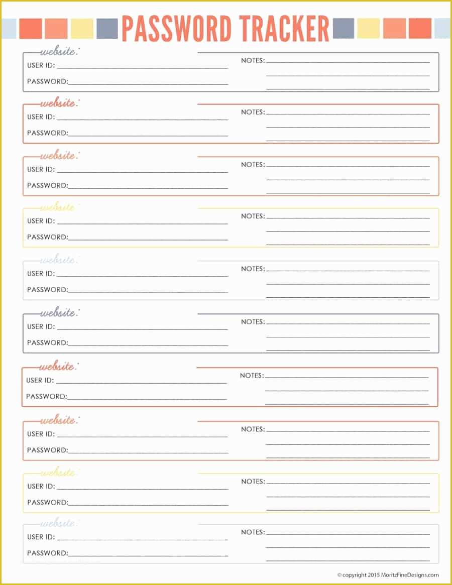 Free Password Template Of 39 Best Password List Templates Word Excel & Pdf