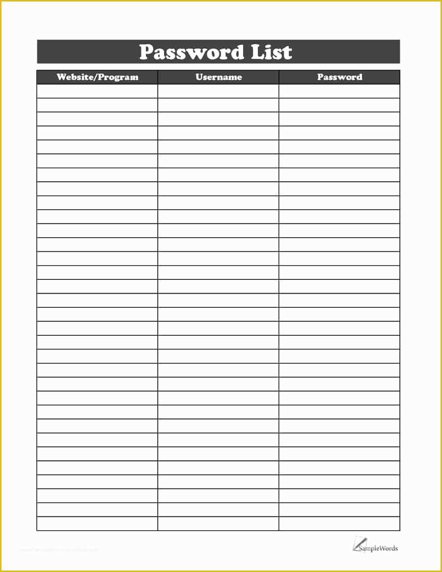 free-password-template-of-5-password-list-templates-formats-examples-in