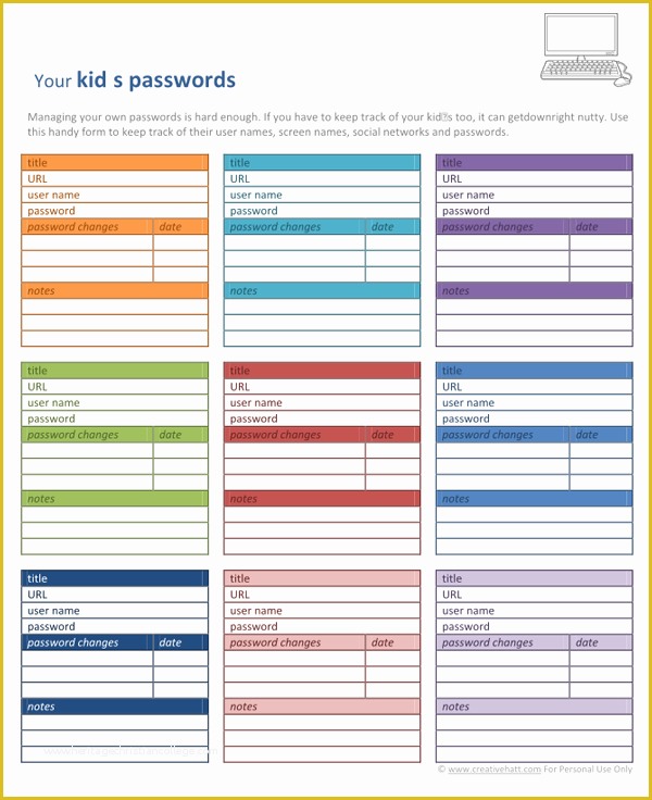 Free Password Template Of 6 Best Of Password Book Printable Free Printable