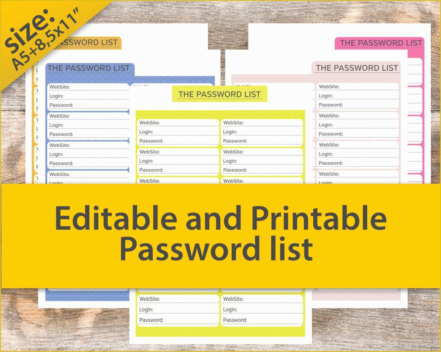 Free Password Template Of Password Log Password Tracker Password Log Password Keeper