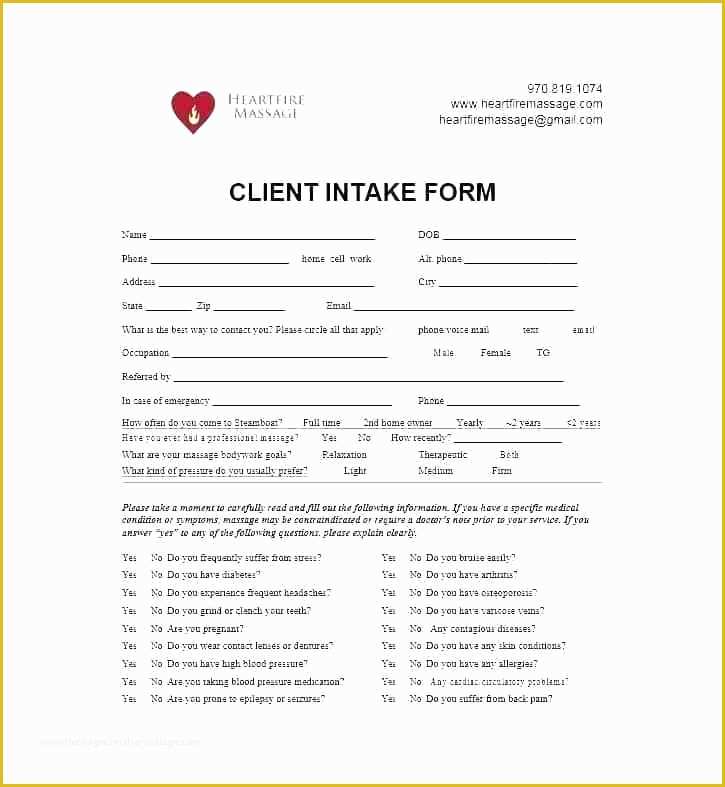 Free Patient Intake form Template Of Client Intake form Template Client Intake form Template