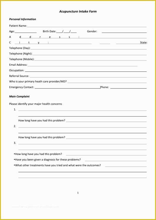 Free Patient Intake form Template Of Free Download Free Patient Intake form Template – Radiofama