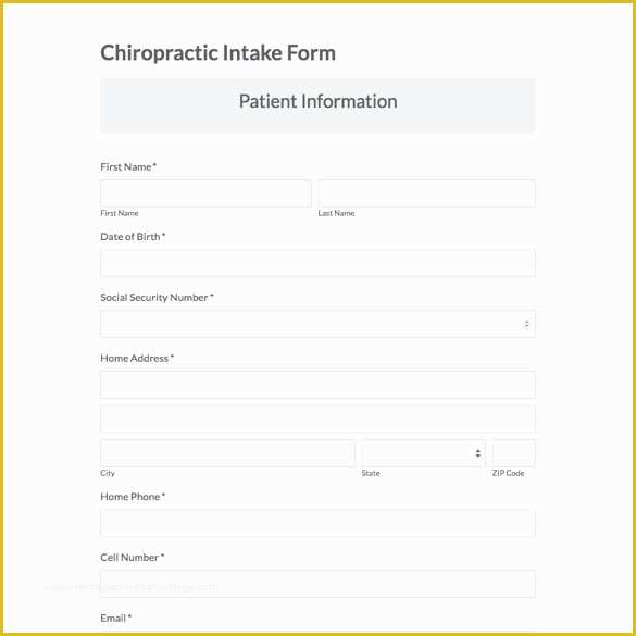 Free Patient Intake form Template Of Free Patient Intake form Template Templates Data