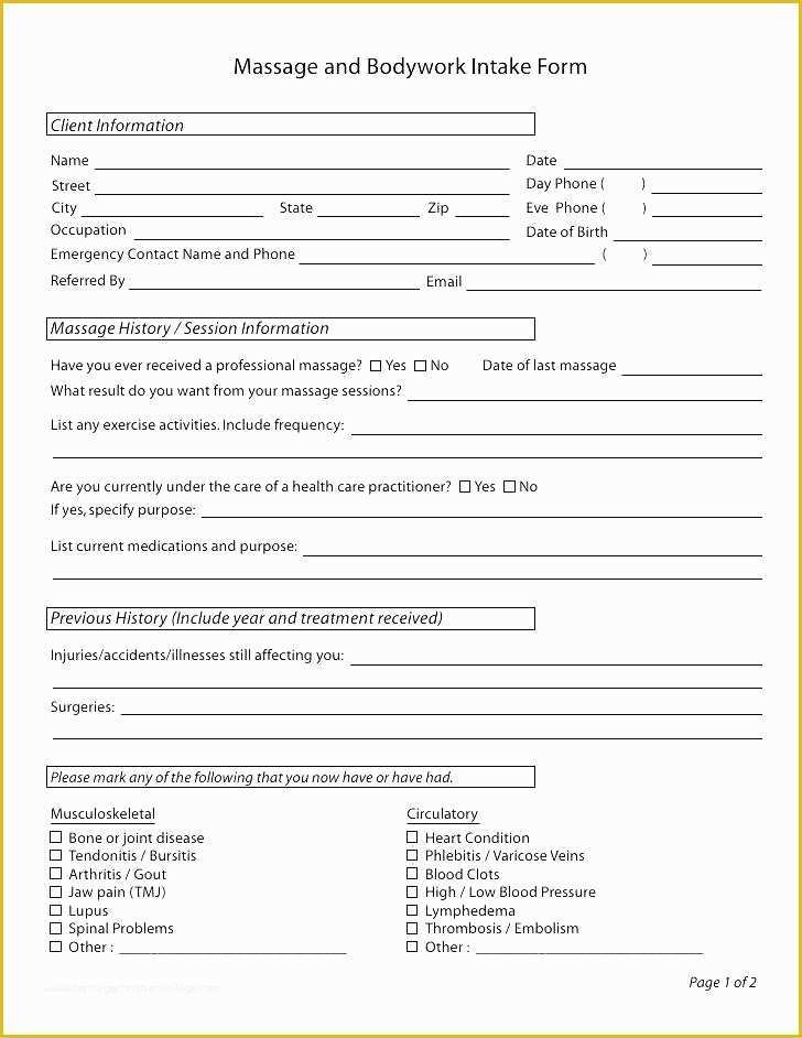Free Patient Intake form Template Of Patient Intake form Template Word New Patient Intake form