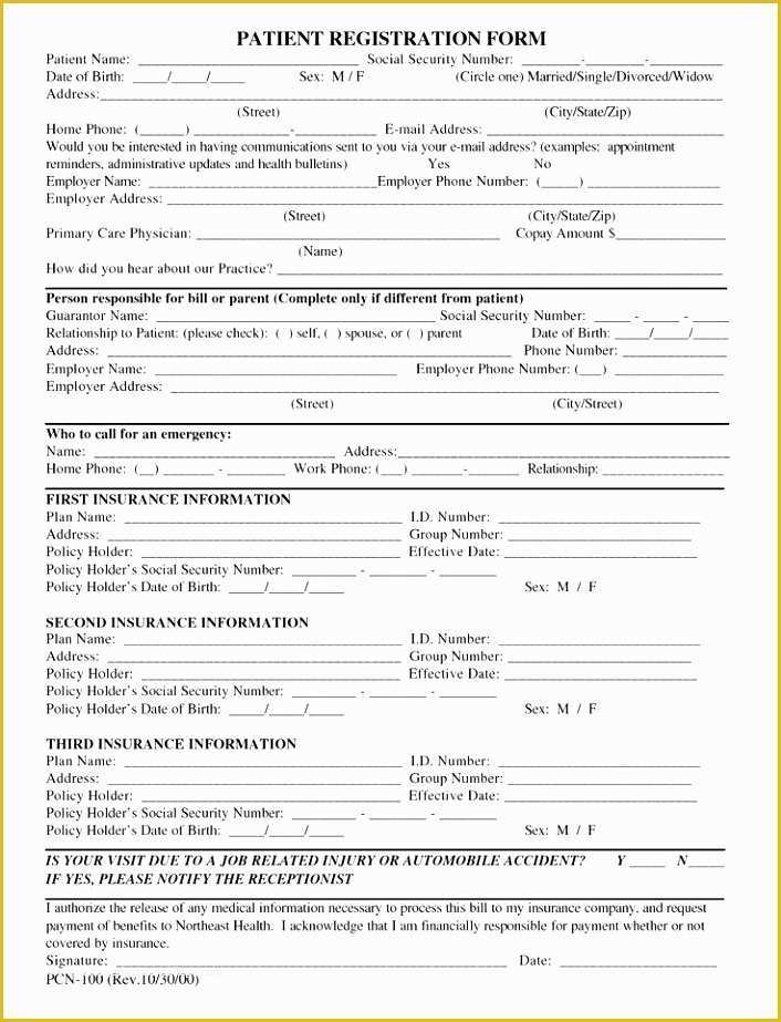 Free Patient Registration form Template Of 6 Patient Report form Template Download Wwfoe