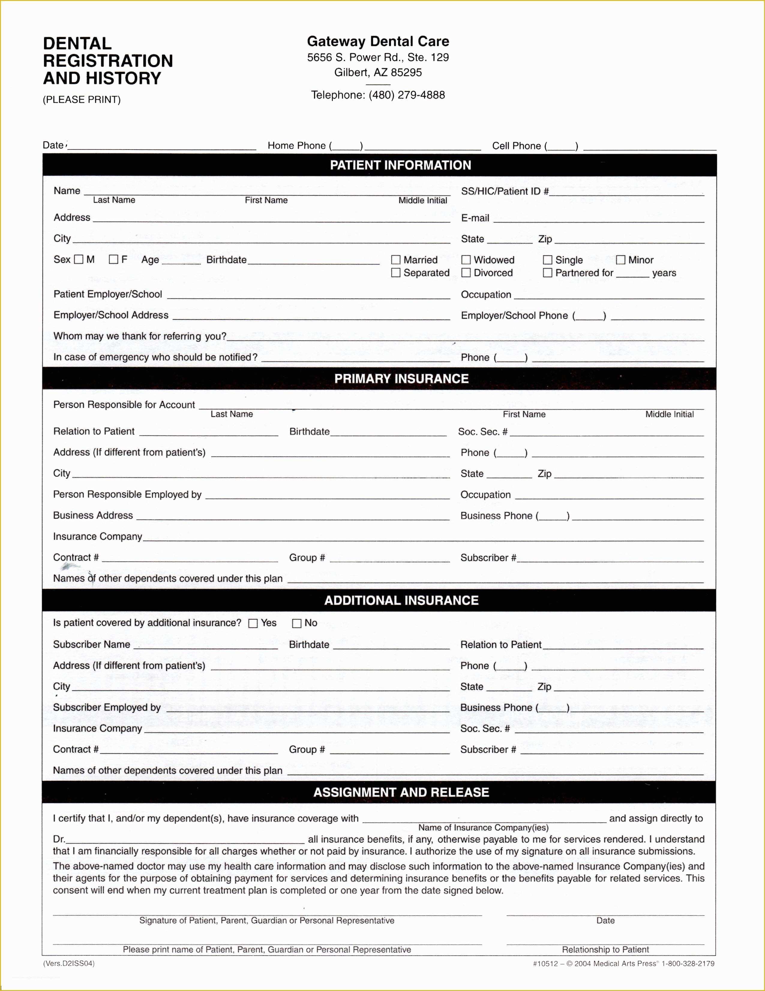 Free Patient Registration form Template Of Definitions Of Free New Patient Medical forms – Medical