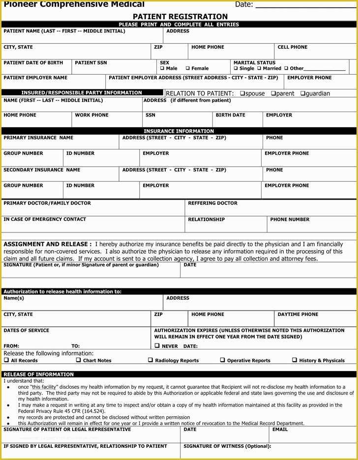 Free Patient Registration form Template Of Download Patient Registration form for Free Tidytemplates