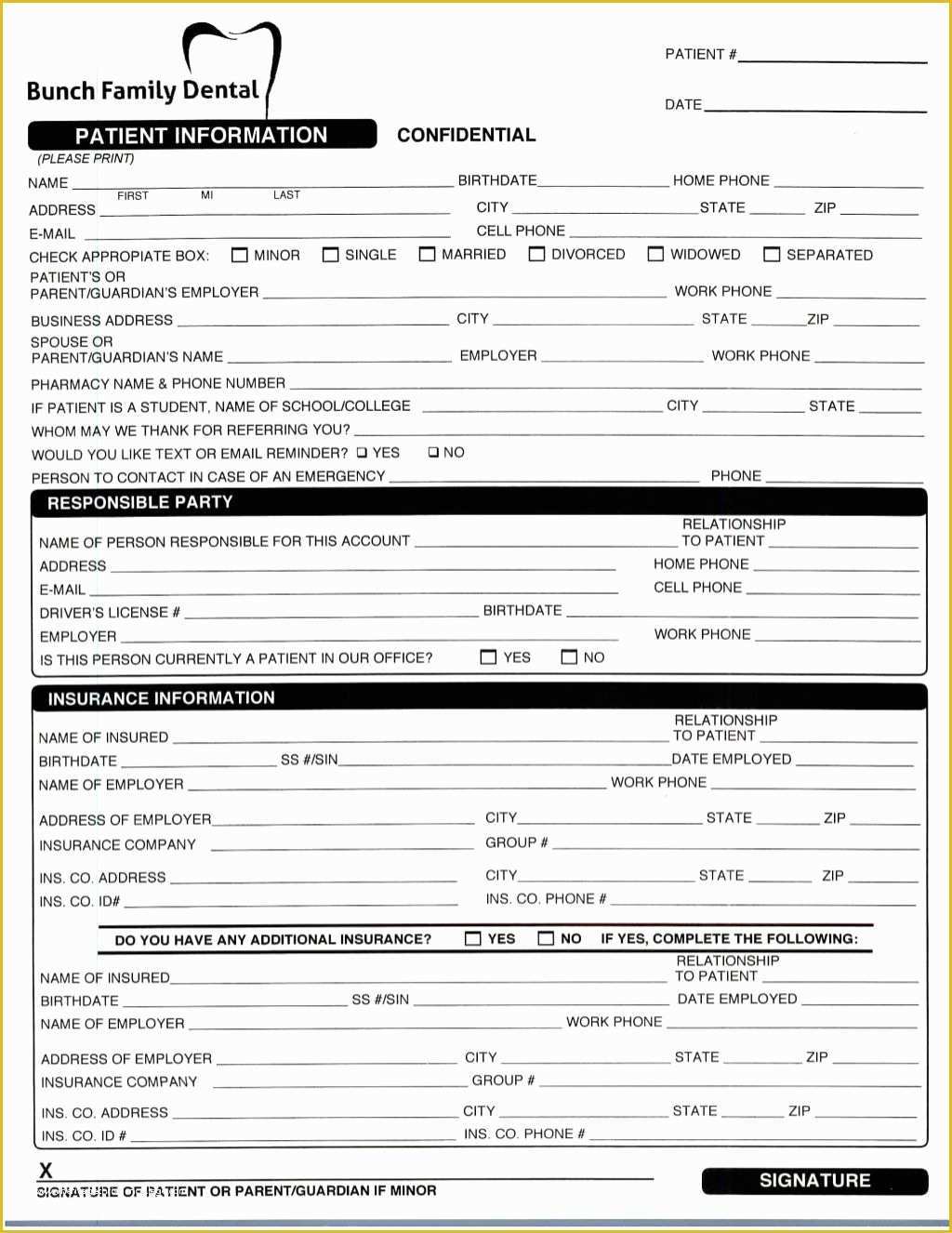 Free Patient Registration form Template Of New Patient Registration & Medical History forms