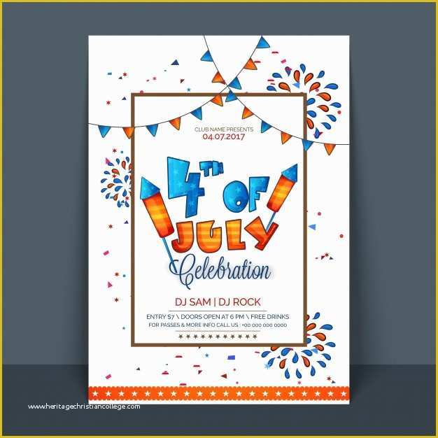 Free Patriotic Flyer Template Of 4th Of July Independence Day Celebration Flyer Template