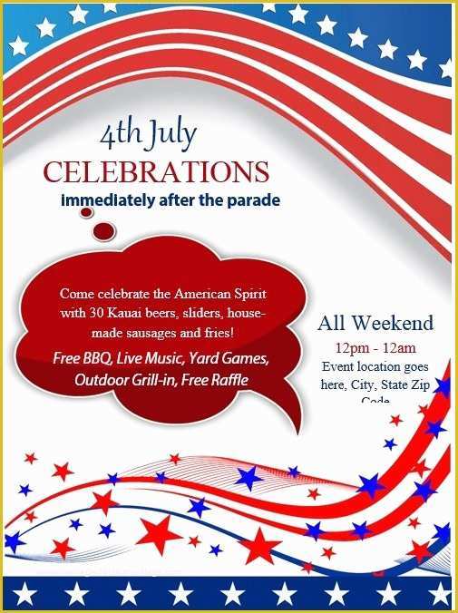 Free Patriotic Flyer Template Of 8 Free Sample 4th July Flyer Templates Printable Samples