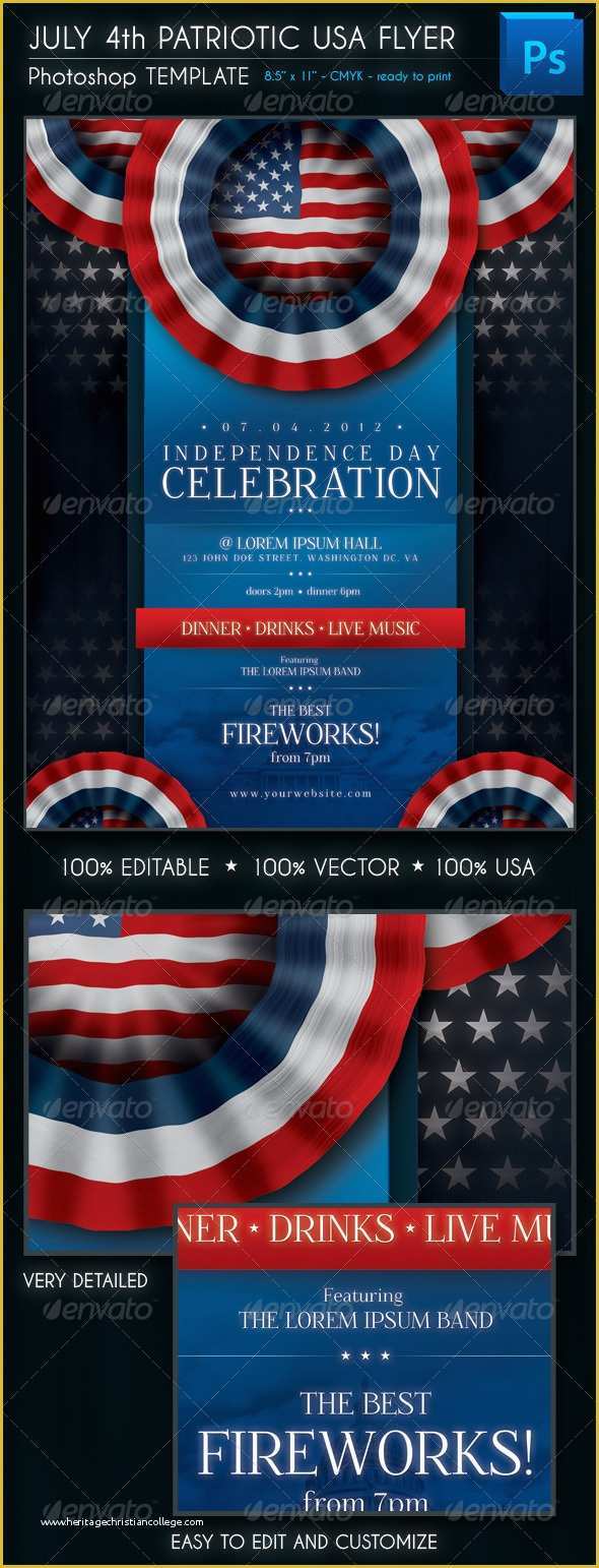 Free Patriotic Flyer Template Of Free Patriotic Backgrounds for Flyers Dondrup