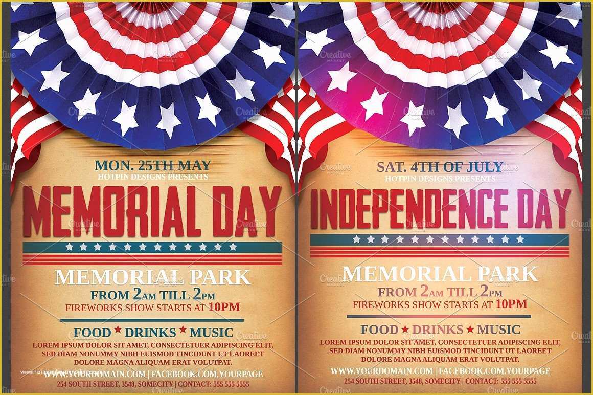 Free Patriotic Flyer Template Of Independence Memorial Day Flyer Flyer Templates