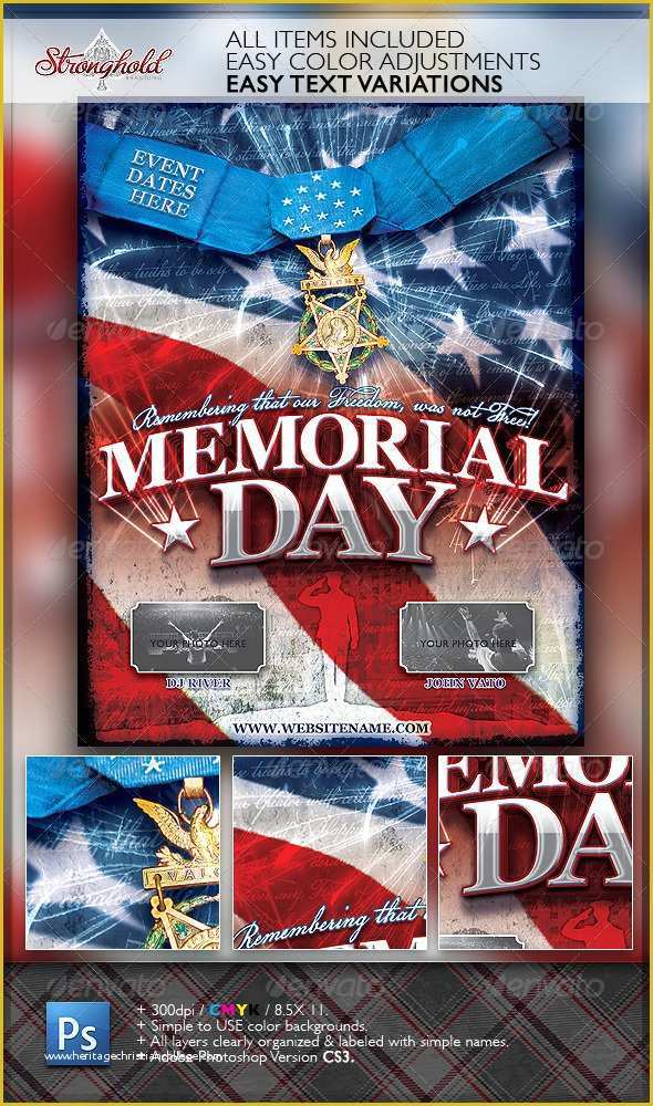 Free Patriotic Flyer Template Of Memorial Day Flyers Collection