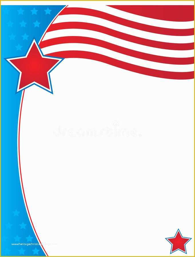 Free Patriotic Flyer Template Of Patriotic Background Border Template Stock Illustration
