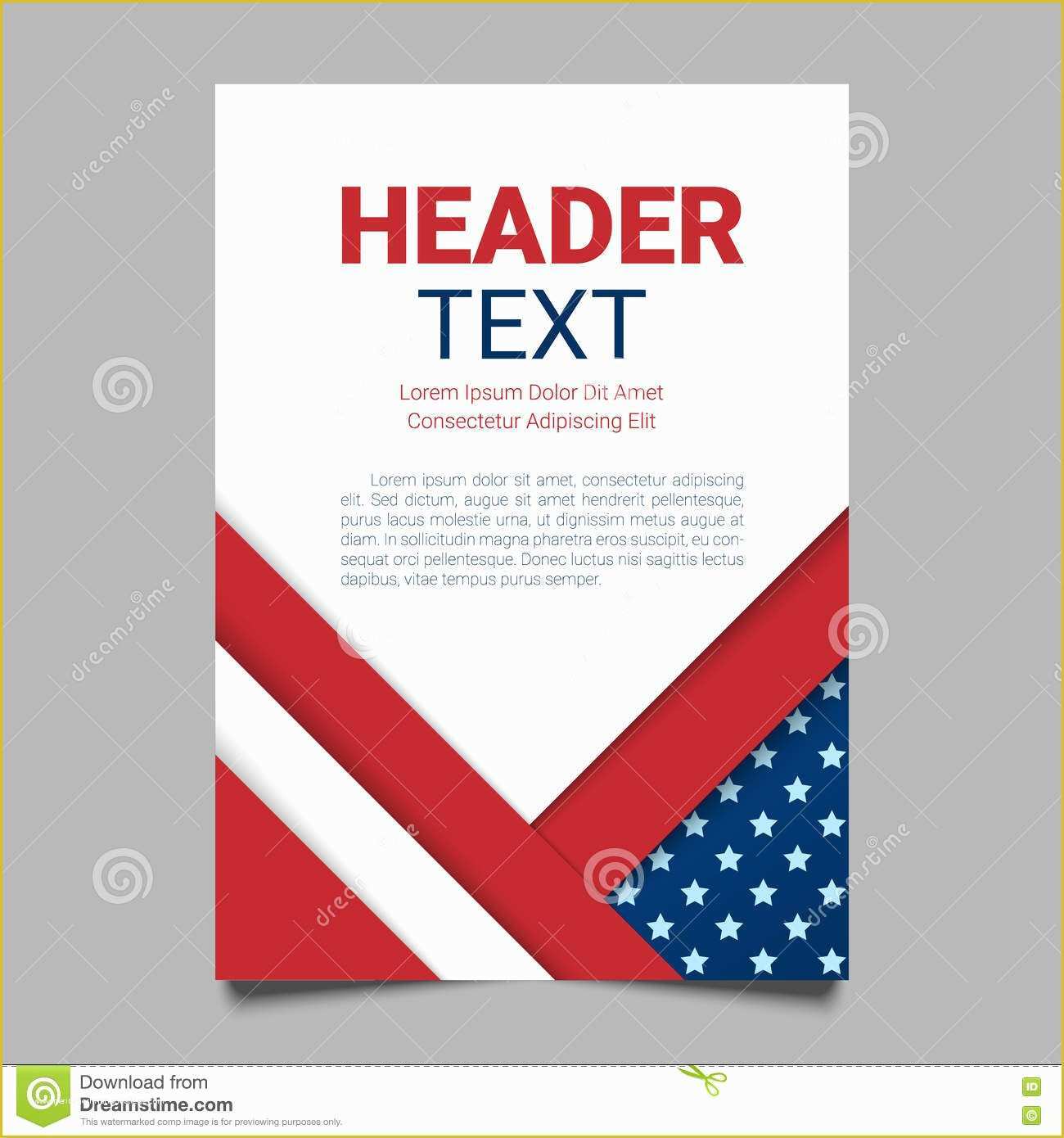 Free Patriotic Flyer Template Of Usa Patriotic Background Vector Illustration with Text