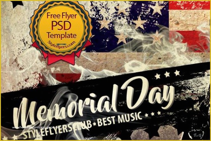 Free Patriotic Funeral Program Template Of 10 Free Patriotic Psd Flyer Template 4th Of July Free