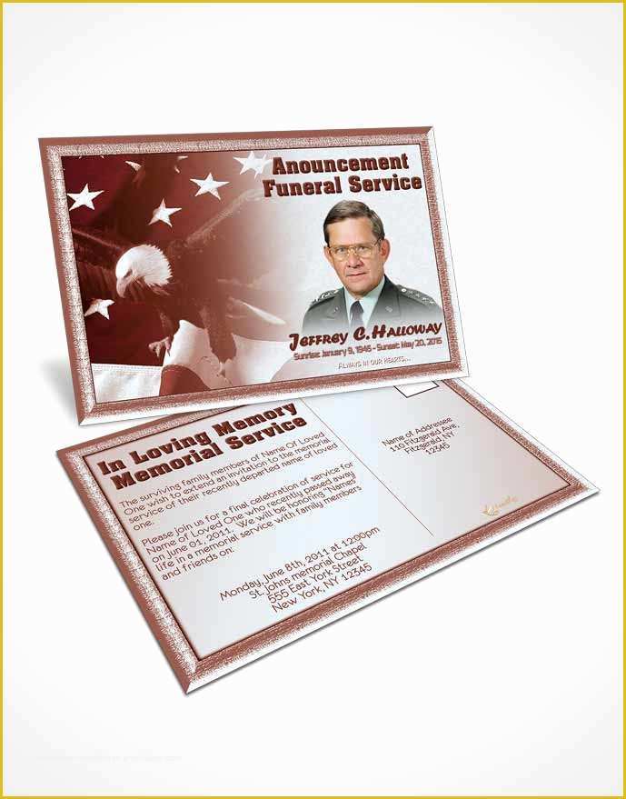 Free Patriotic Funeral Program Template Of Bifold order Of Service Obituary Template Brochure 2nd