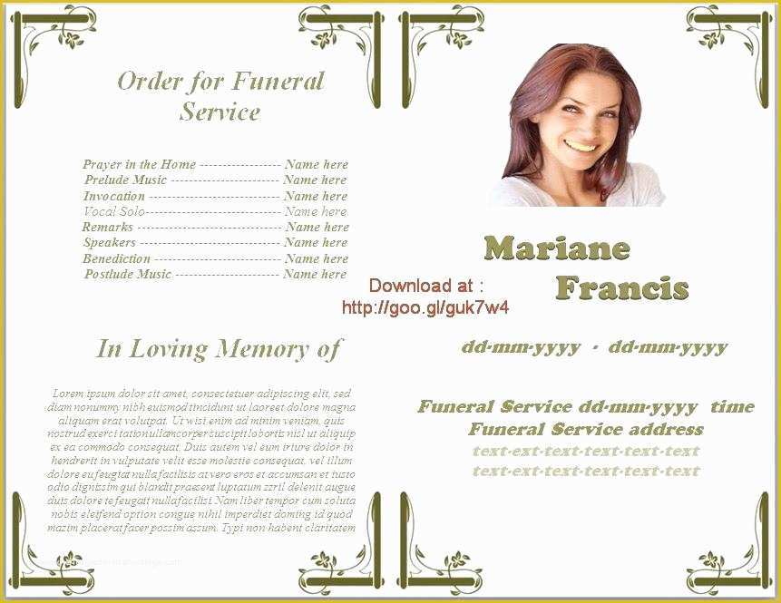 Free Patriotic Funeral Program Template Of Free Funeral Invitation Card Template Luxury Design