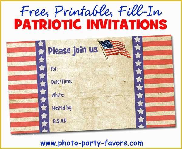 Free Patriotic Funeral Program Template Of Free Printable Patriotic Invitations Planning A 4th Of