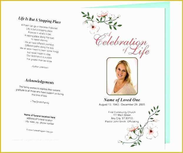 Free Patriotic Funeral Program Template Of Funeral Program Template Publisher Free Memorial Service