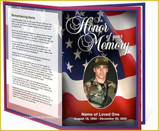 Free Patriotic Funeral Program Template Of Funeral Program Templates On Pinterest