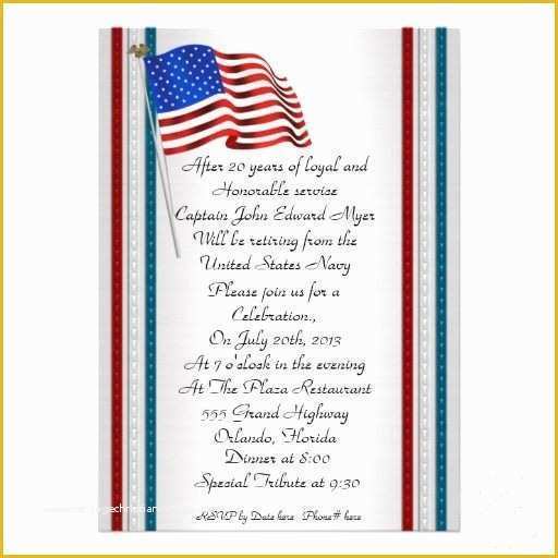 Free Patriotic Funeral Program Template Of Military Retirement Party Invitation