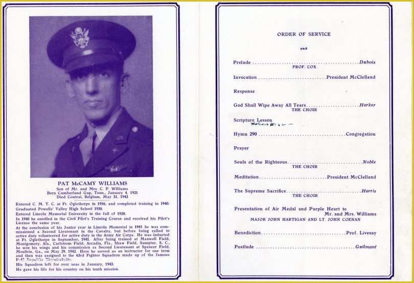 Free Patriotic Funeral Program Template Of Williams Memorial Program 002